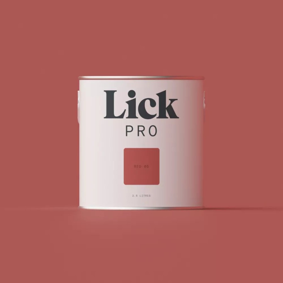 Decorating * | Lickpro Matt Red 05 Emulsion Paint 2.5Ltr