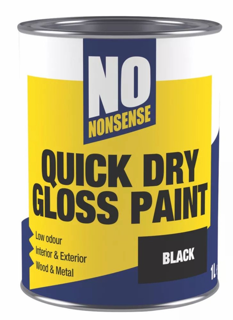 Decorating * | No Nonsense Gloss Black Acrylic Water-Based Paint 1Ltr