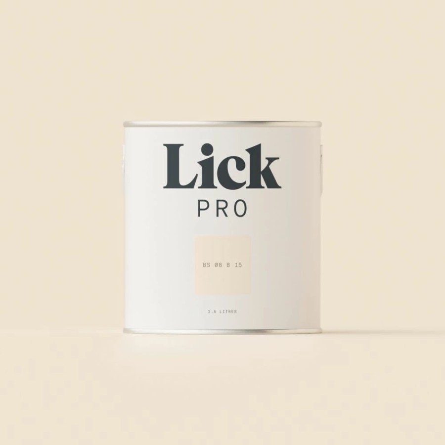 Decorating * | Lickpro Eggshell White Bs 08 B 15 Emulsion Paint 2.5Ltr