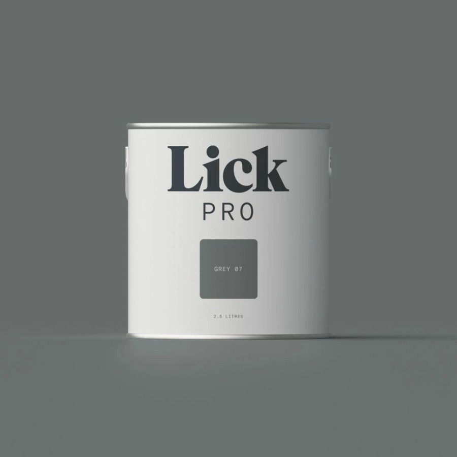 Decorating * | Lickpro Matt Grey 07 Emulsion Paint 2.5Ltr