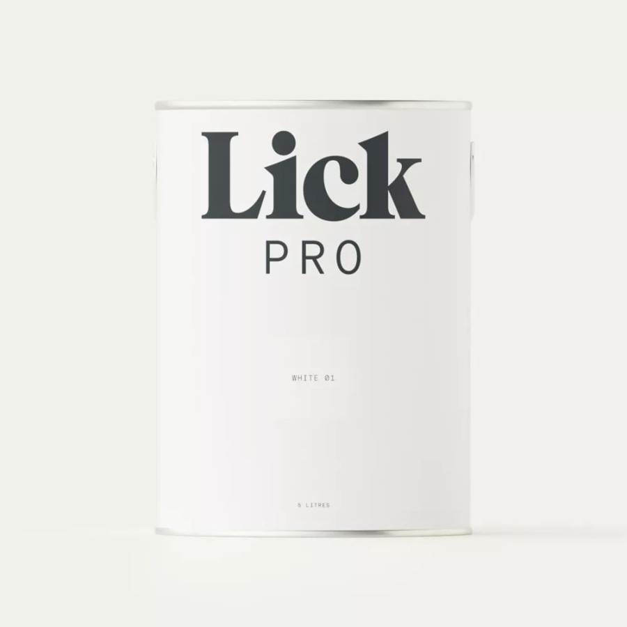 Decorating * | Lickpro Matt White 01 Emulsion Paint 5Ltr