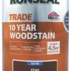 Decorating * | Ronseal Trade 10 Year Woodstain Satin Teak 750Ml