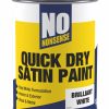 Decorating * | No Nonsense Satin Brilliant White Acrylic Water-Based Paint 1Ltr