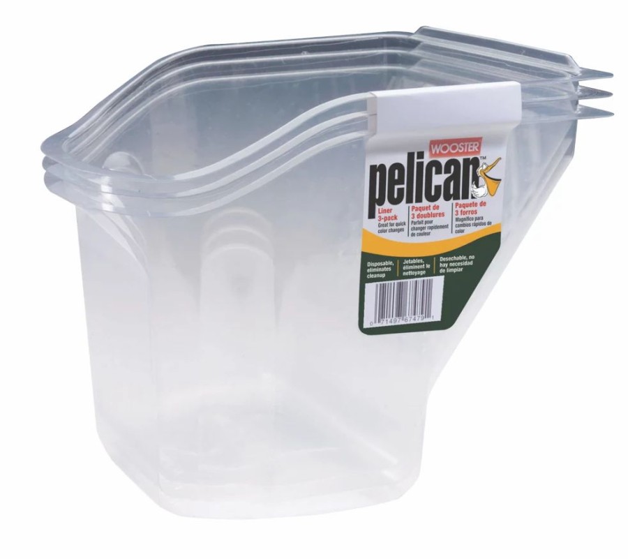 Decorating * | Wooster Pelican Hand-Held Paint Scuttle Inserts 0.95Ltr 3 Pack