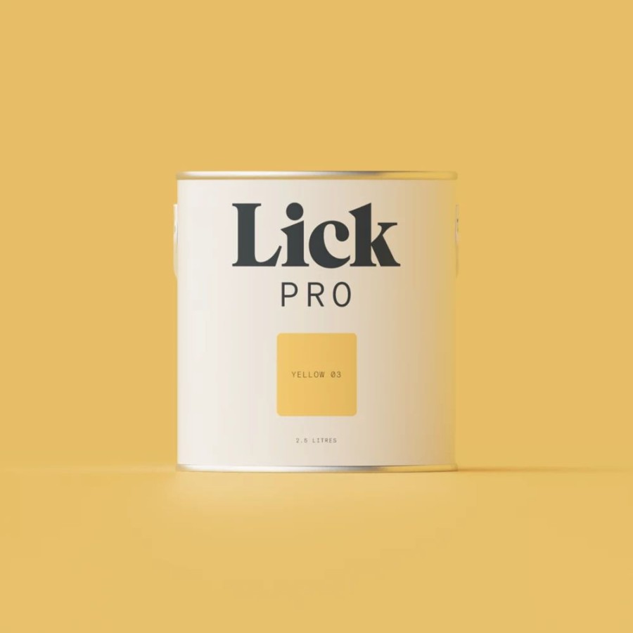 Decorating * | Lickpro Matt Yellow 03 Emulsion Paint 2.5Ltr