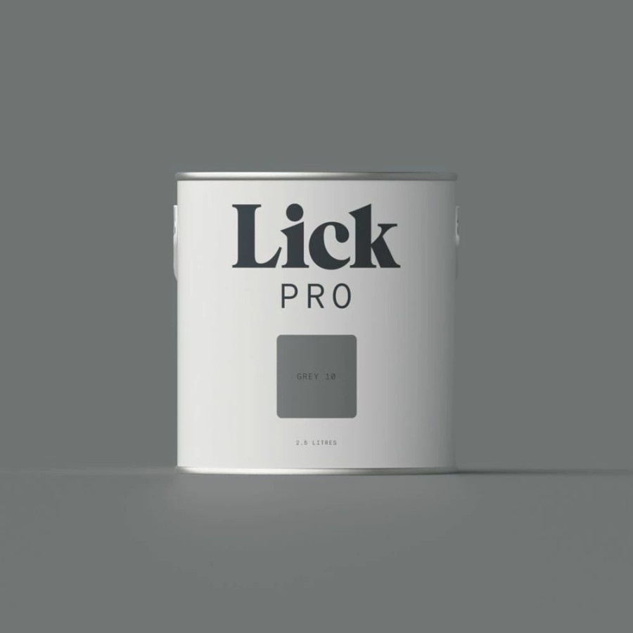 Decorating * | Lickpro Matt Grey 10 Emulsion Paint 2.5Ltr