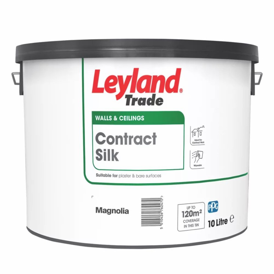 Decorating * | Leyland Trade Contract Silk Magnolia Emulsion Paint 10Ltr