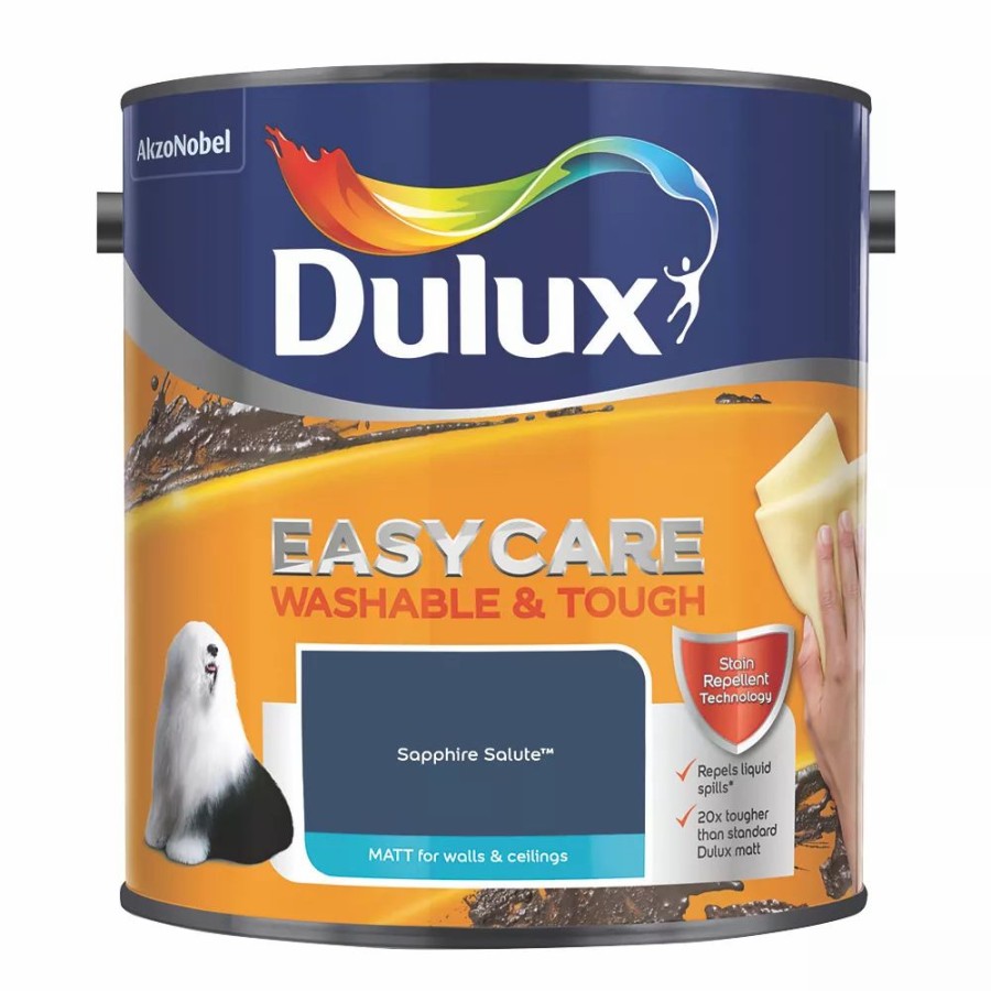 Decorating * | Dulux Easycare Matt Sapphire Salute Emulsion Paint 2.5Ltr