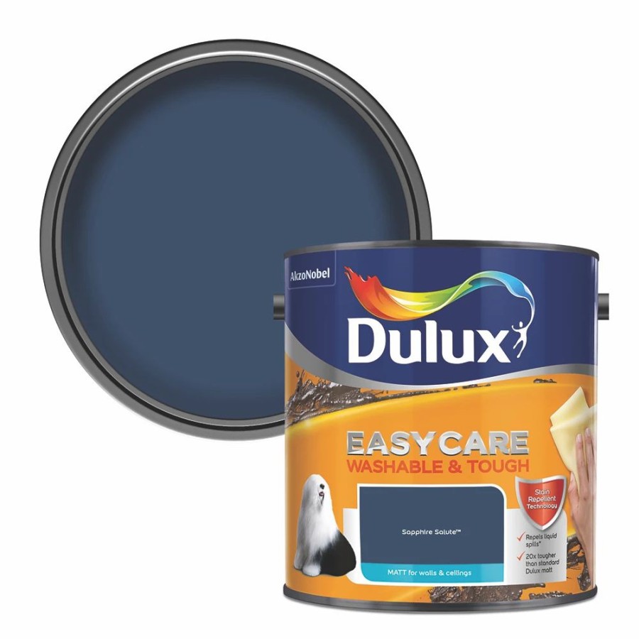 Decorating * | Dulux Easycare Matt Sapphire Salute Emulsion Paint 2.5Ltr