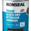 Decorating * | Ronseal Trade Quick-Dry Interior Varnish Satin Walnut 750Ml