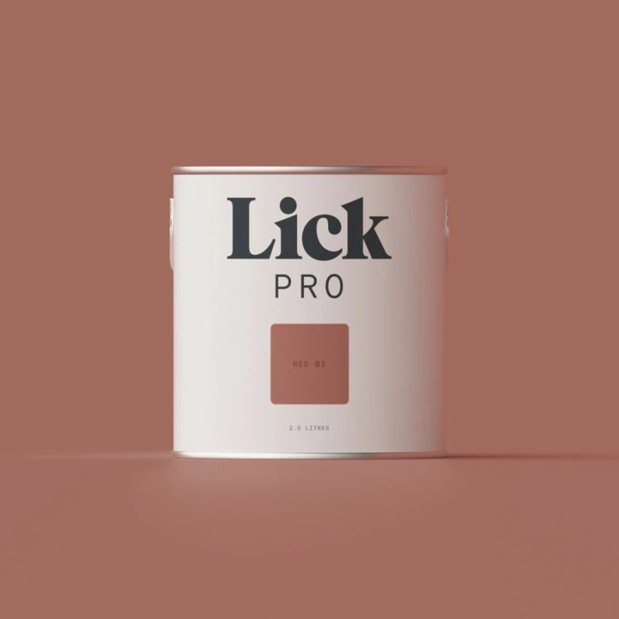 Decorating * | Lickpro Matt Red 01 Emulsion Paint 2.5Ltr