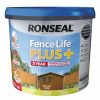 Decorating * | Ronseal Fence Life Plus Shed & Fence Treatment Harvest Gold 9Ltr