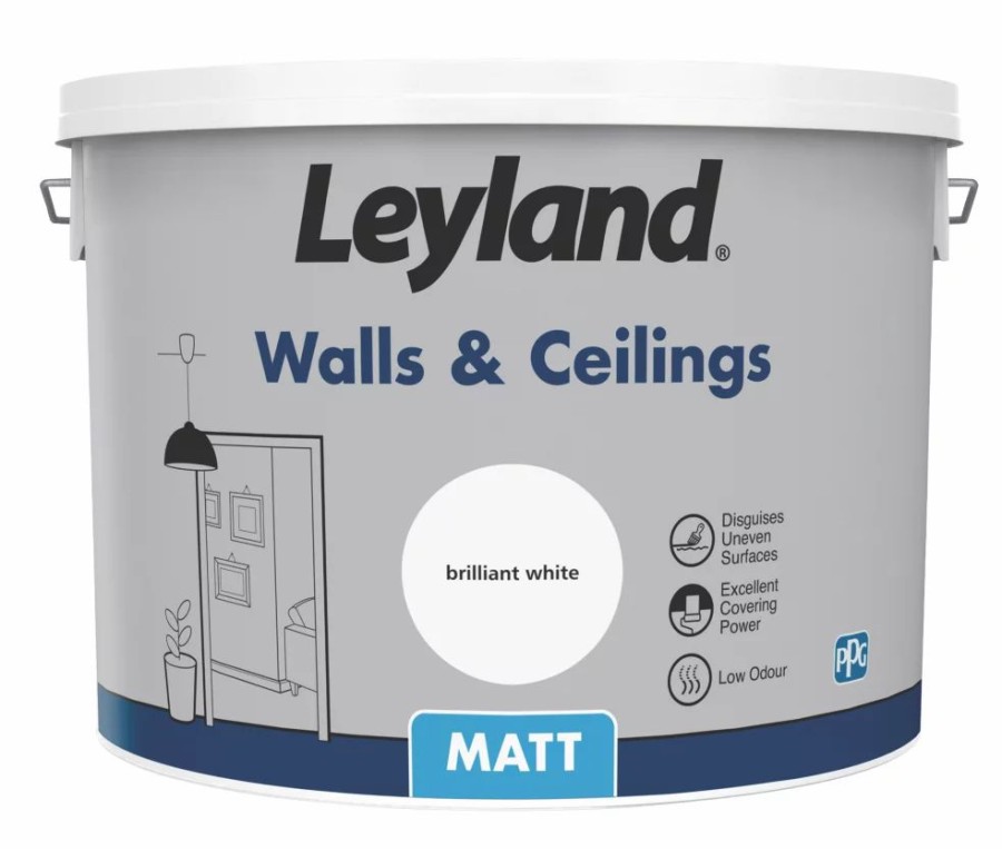 Decorating * | Leyland Retail Retail Matt Brilliant White Emulsion Paint 10Ltr