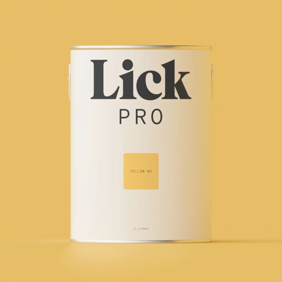 Decorating * | Lickpro Matt Yellow 03 Emulsion Paint 5Ltr