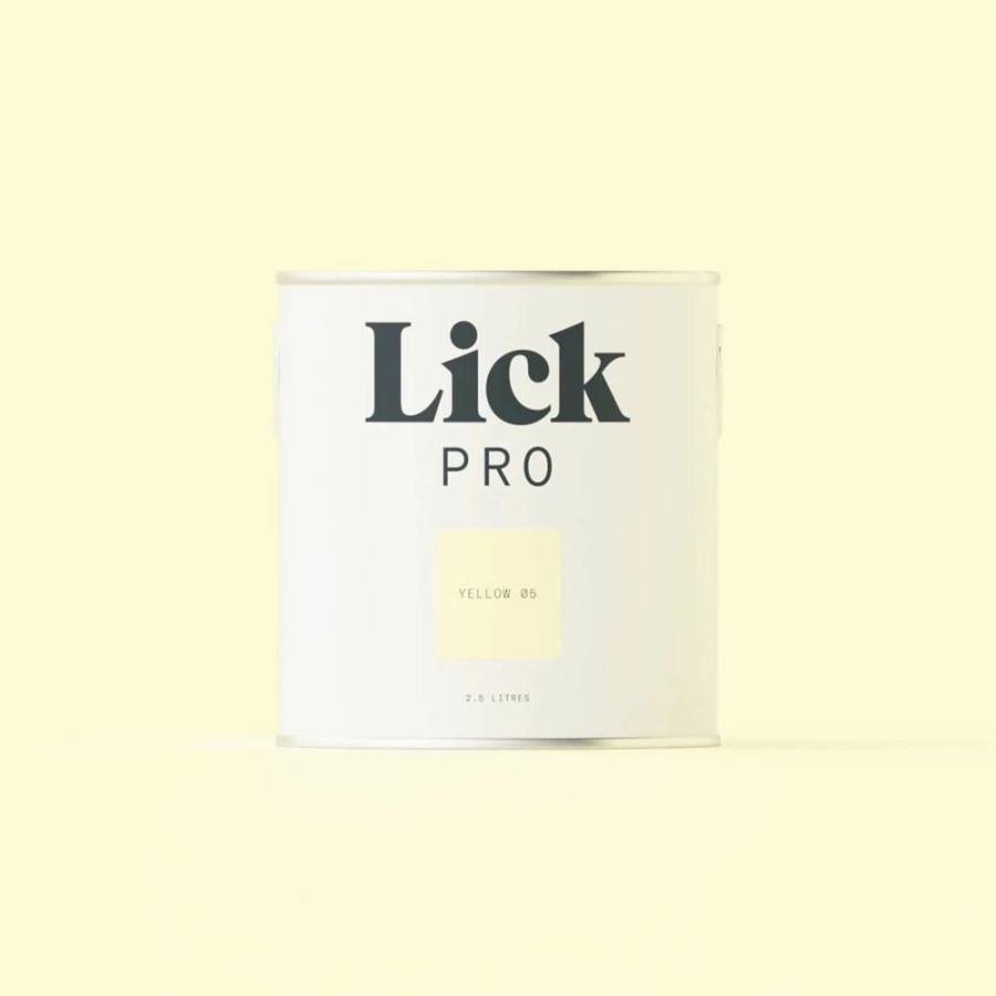 Decorating * | Lickpro Matt Yellow 05 Emulsion Paint 2.5Ltr