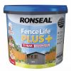 Decorating * | Ronseal Fence Life Plus Shed & Fence Treatment Slate 9Ltr