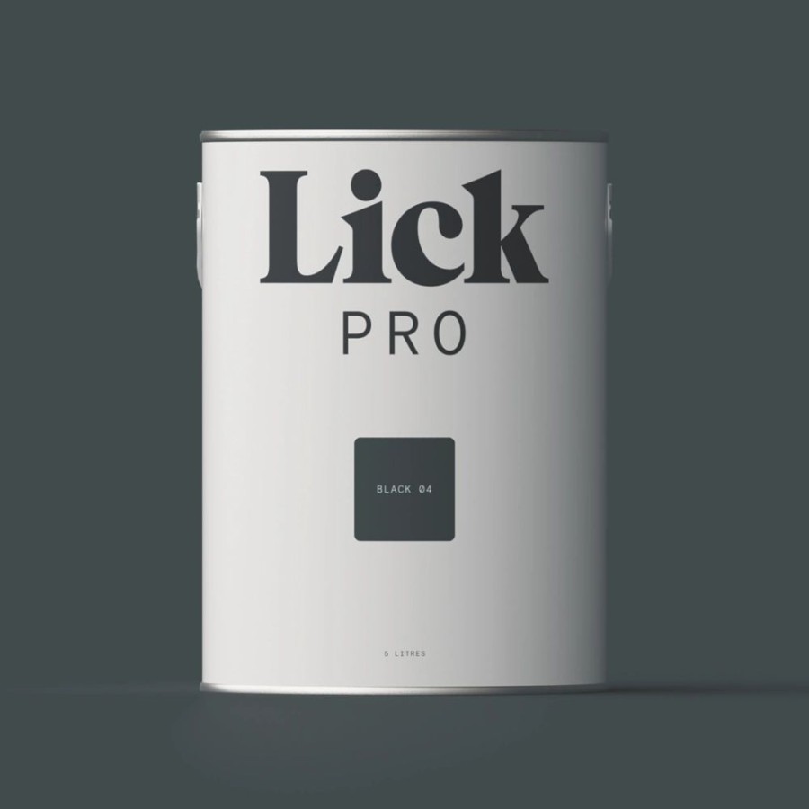 Decorating * | Lickpro Matt Black 04 Emulsion Paint 5Ltr