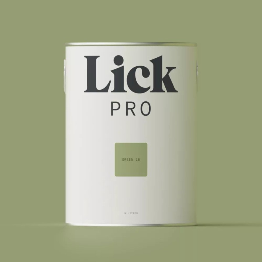 Decorating * | Lickpro Matt Green 18 Emulsion Paint 5Ltr