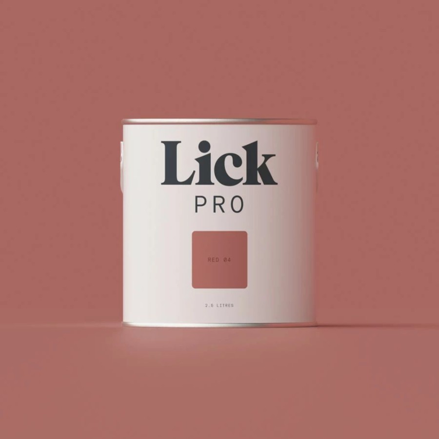 Decorating * | Lickpro Matt Red 04 Emulsion Paint 2.5Ltr