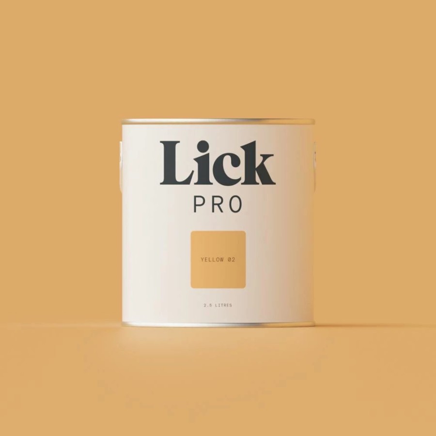 Decorating * | Lickpro Matt Yellow 02 Emulsion Paint 2.5Ltr