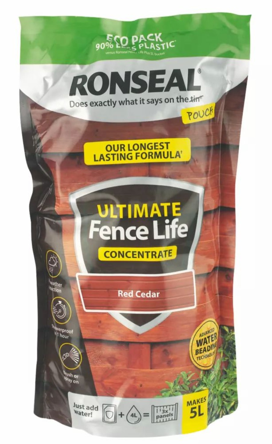 Decorating * | Ronseal Ultimate Fence Life Concentrate Treatment Red Cedar 5L From 950Mlltr