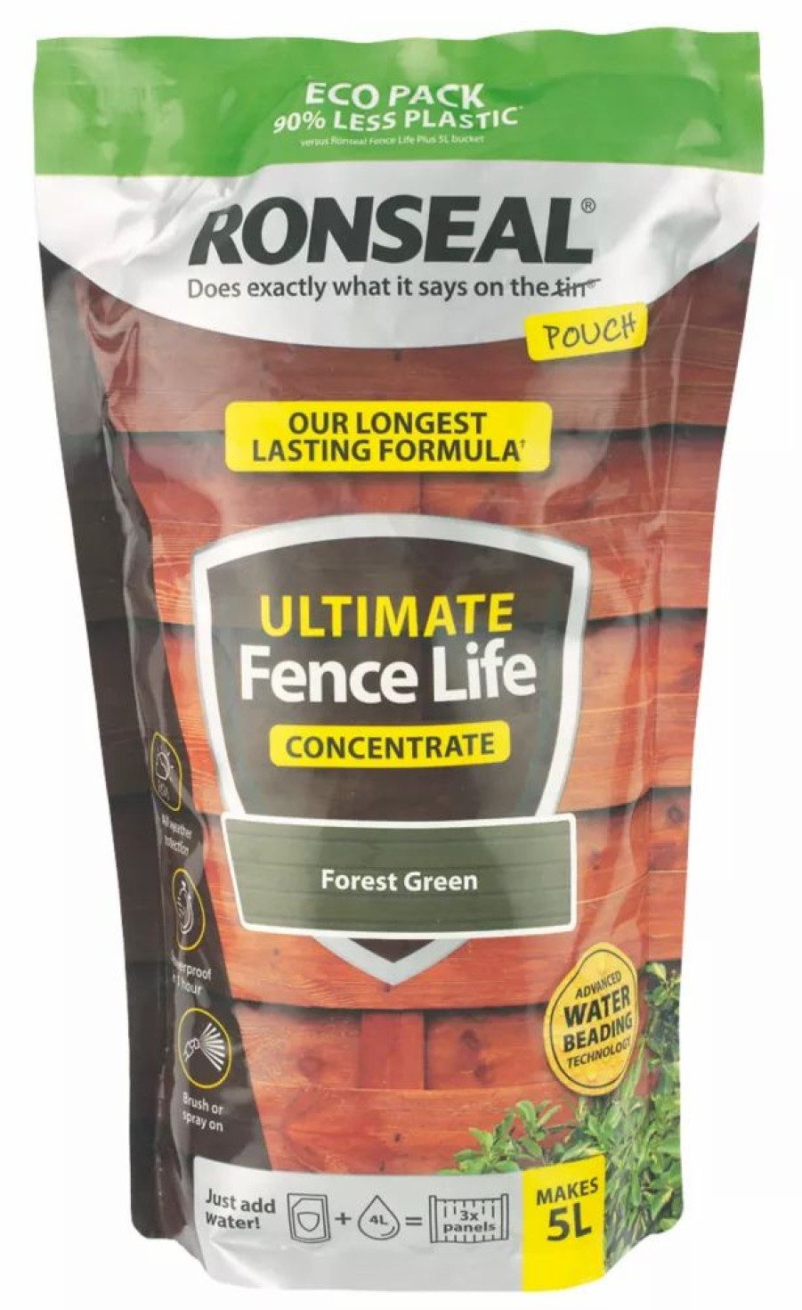 Decorating * | Ronseal Ultimate Fence Life Concentrate Treatment Forest Green 5L From 950Mlltr