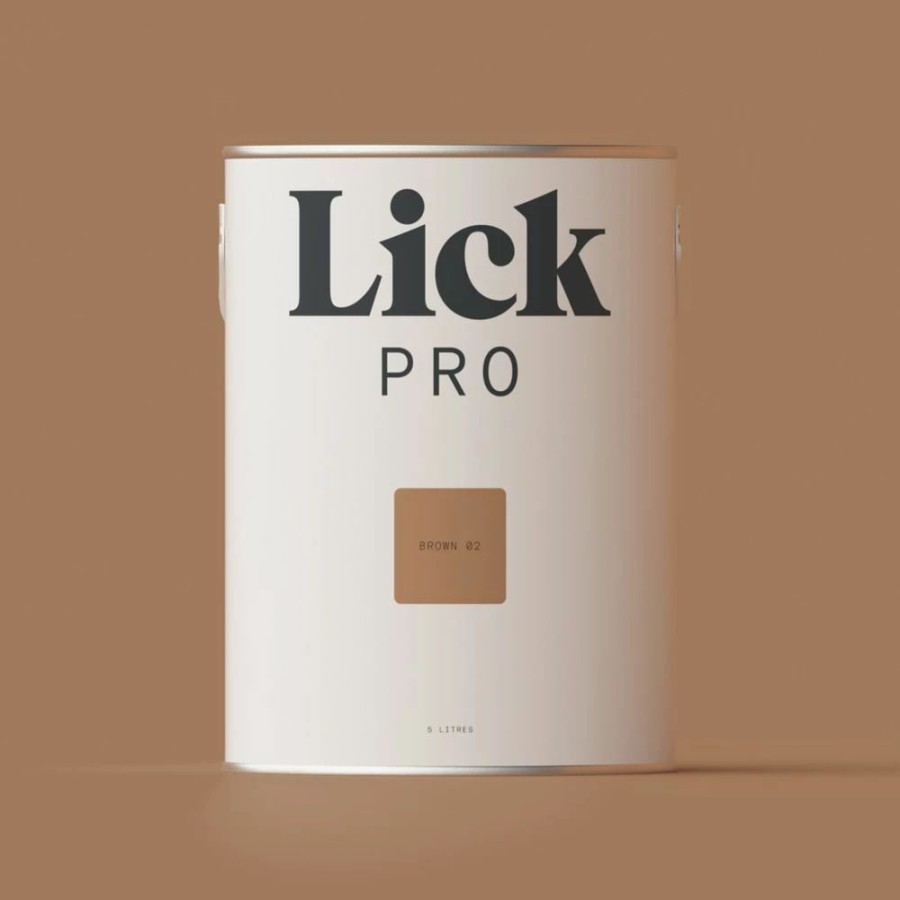 Decorating * | Lickpro Matt Brown 02 Emulsion Paint 5Ltr