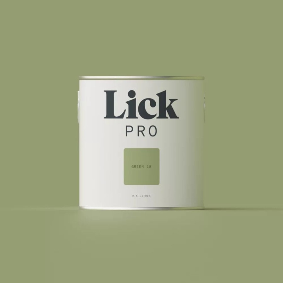 Decorating * | Lickpro Matt Green 18 Emulsion Paint 2.5Ltr