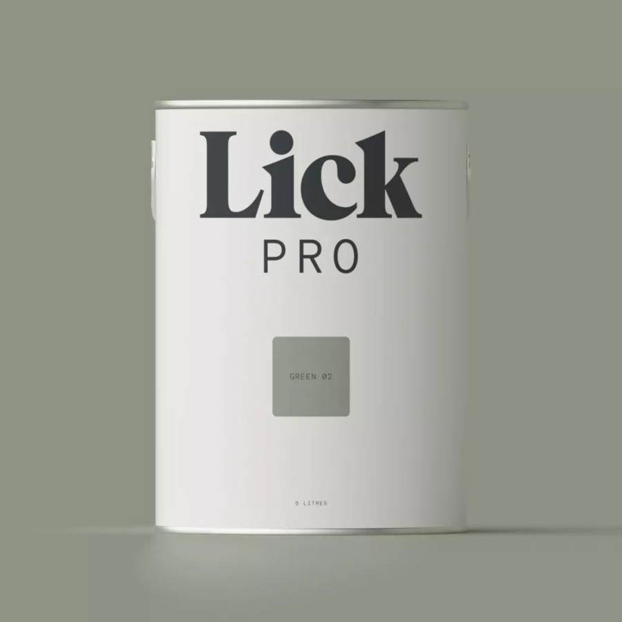 Decorating * | Lickpro Matt Green 02 Emulsion Paint 5Ltr