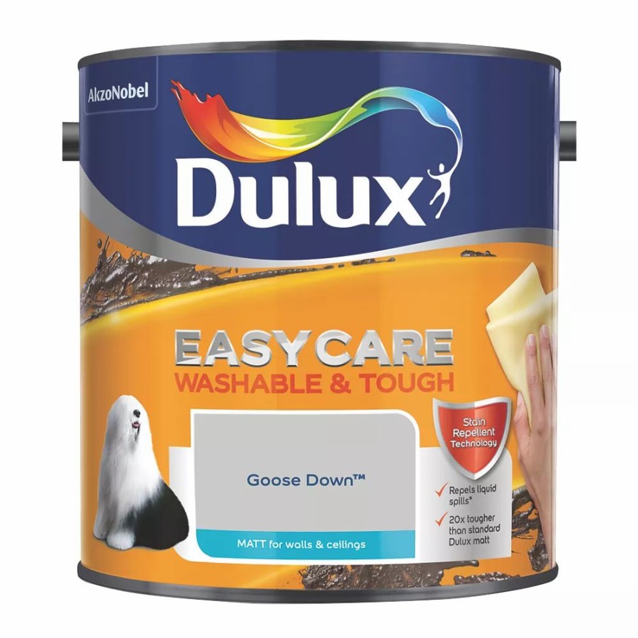 Decorating * | Dulux Easycare Matt Goose Down Emulsion Paint 2.5Ltr