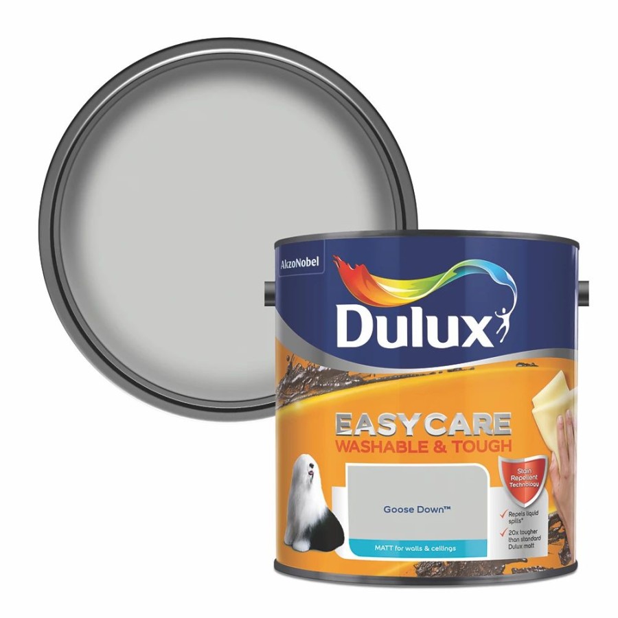 Decorating * | Dulux Easycare Matt Goose Down Emulsion Paint 2.5Ltr