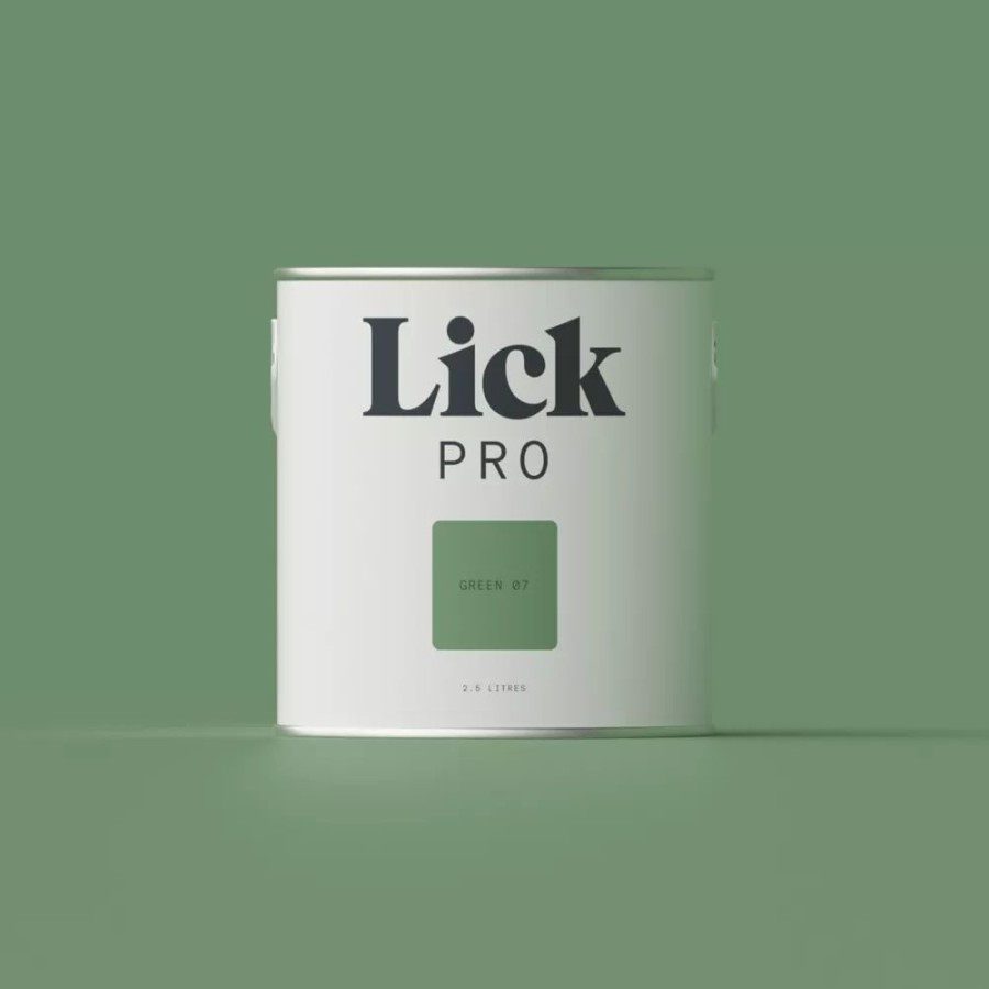 Decorating * | Lickpro Matt Green 07 Emulsion Paint 2.5Ltr