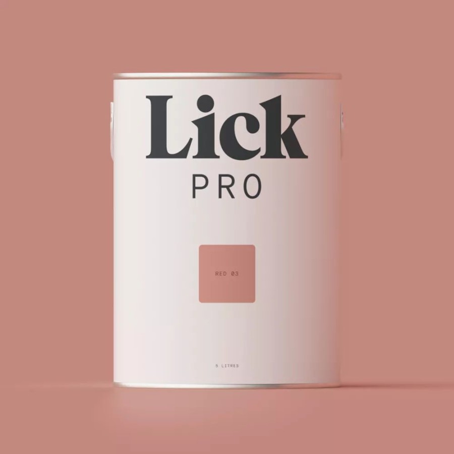 Decorating * | Lickpro Matt Red 03 Emulsion Paint 5Ltr