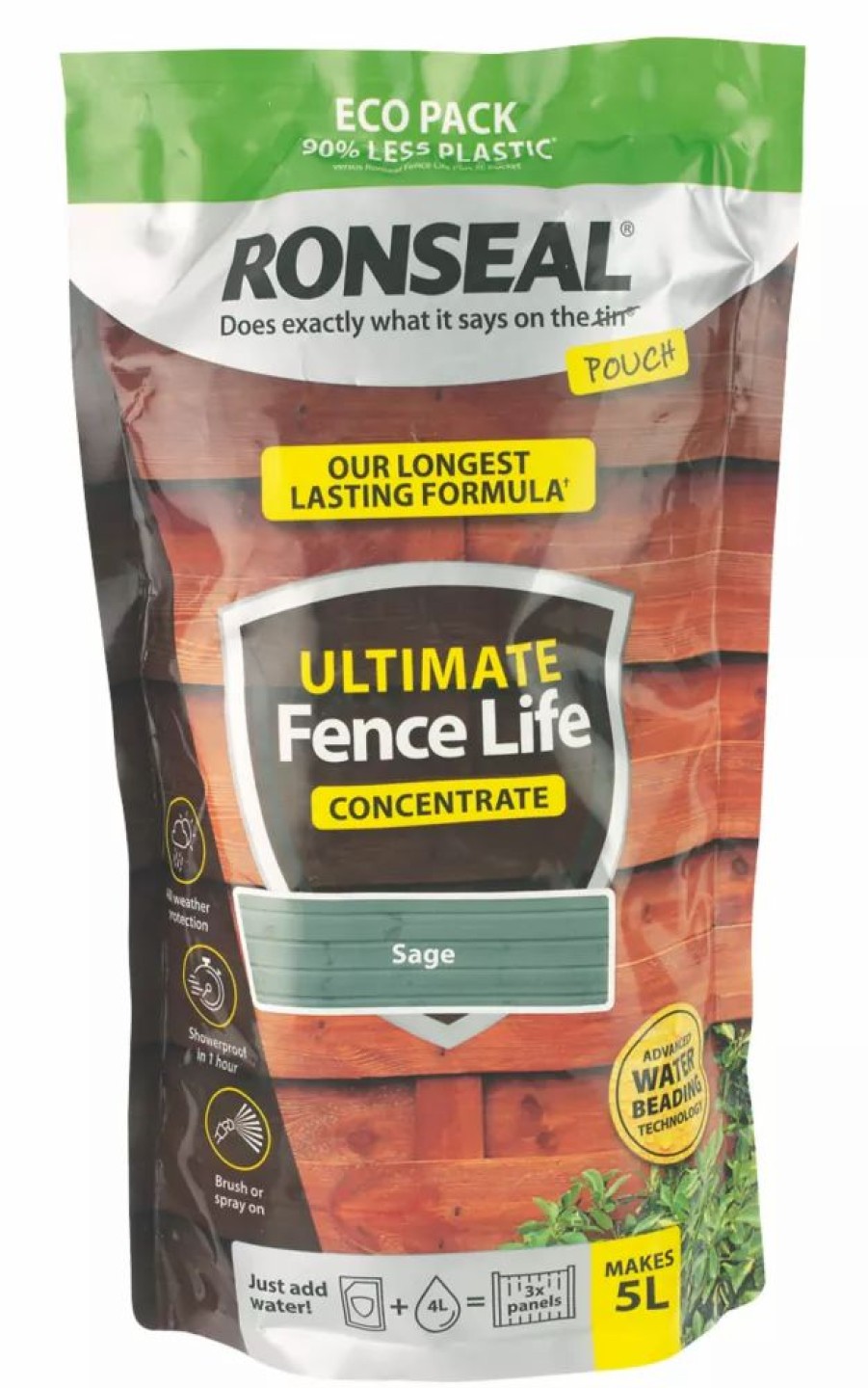 Decorating * | Ronseal Ultimate Fence Life Concentrate Treatment Sage 5L From 950Mlltr