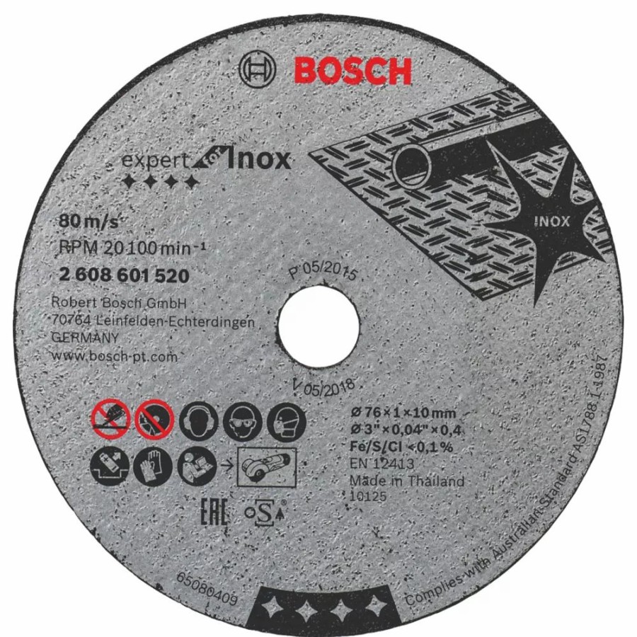 Angle Grinder Discs * | Bosch Expert Stainless Steel Cutting Discs 3" (76Mm) X 1 X 10Mm 5 Pack