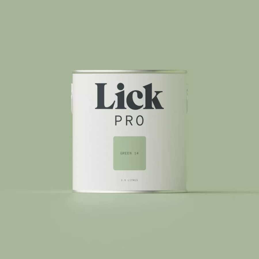 Decorating * | Lickpro Matt Green 14 Emulsion Paint 2.5Ltr