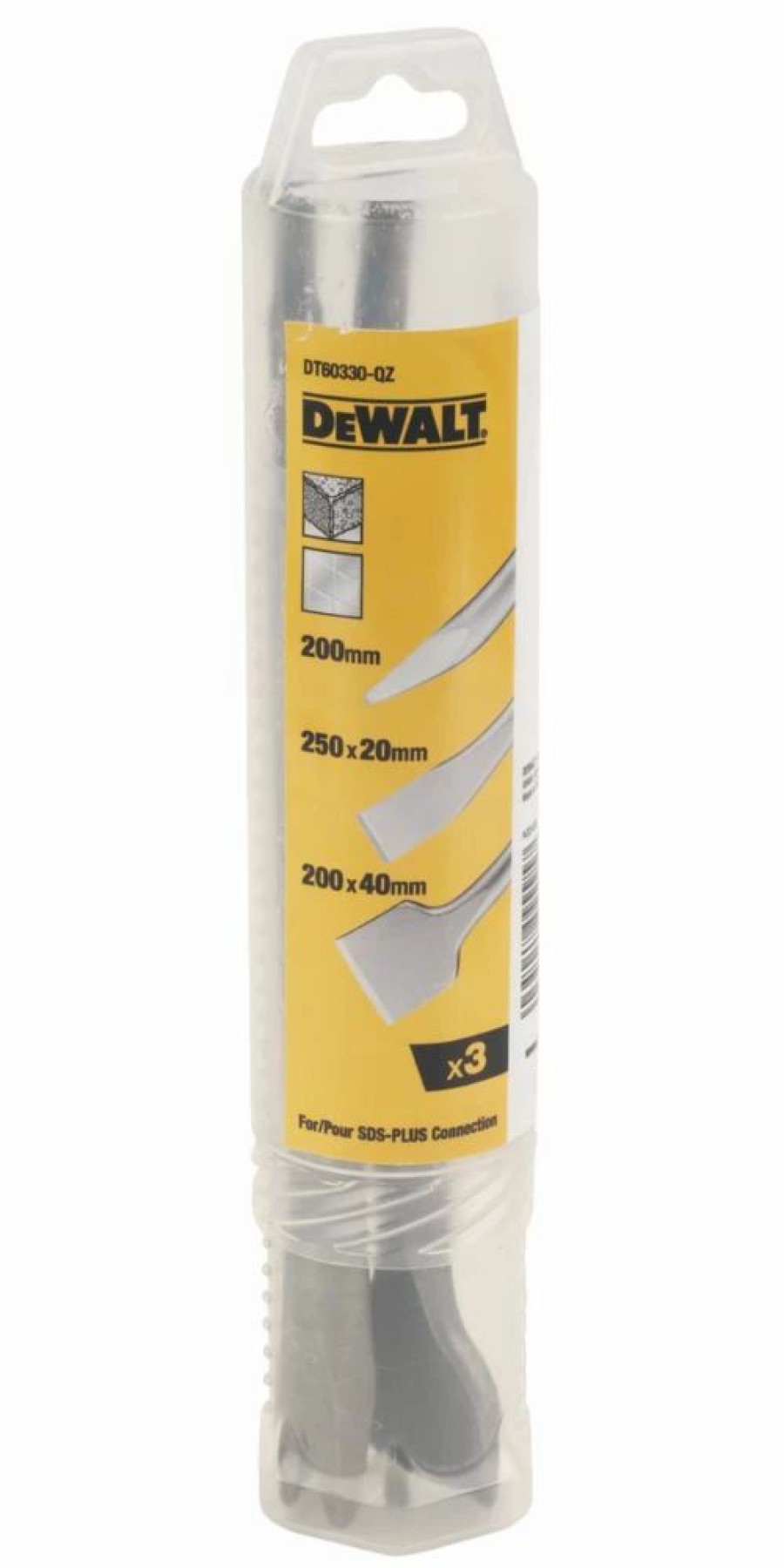 Drilling * | Dewalt Sds Plus Shank Chisel Set 3 Pcs