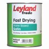 Decorating * | Leyland Trade Fast Drying Satin Paint Brilliant White 750Ml