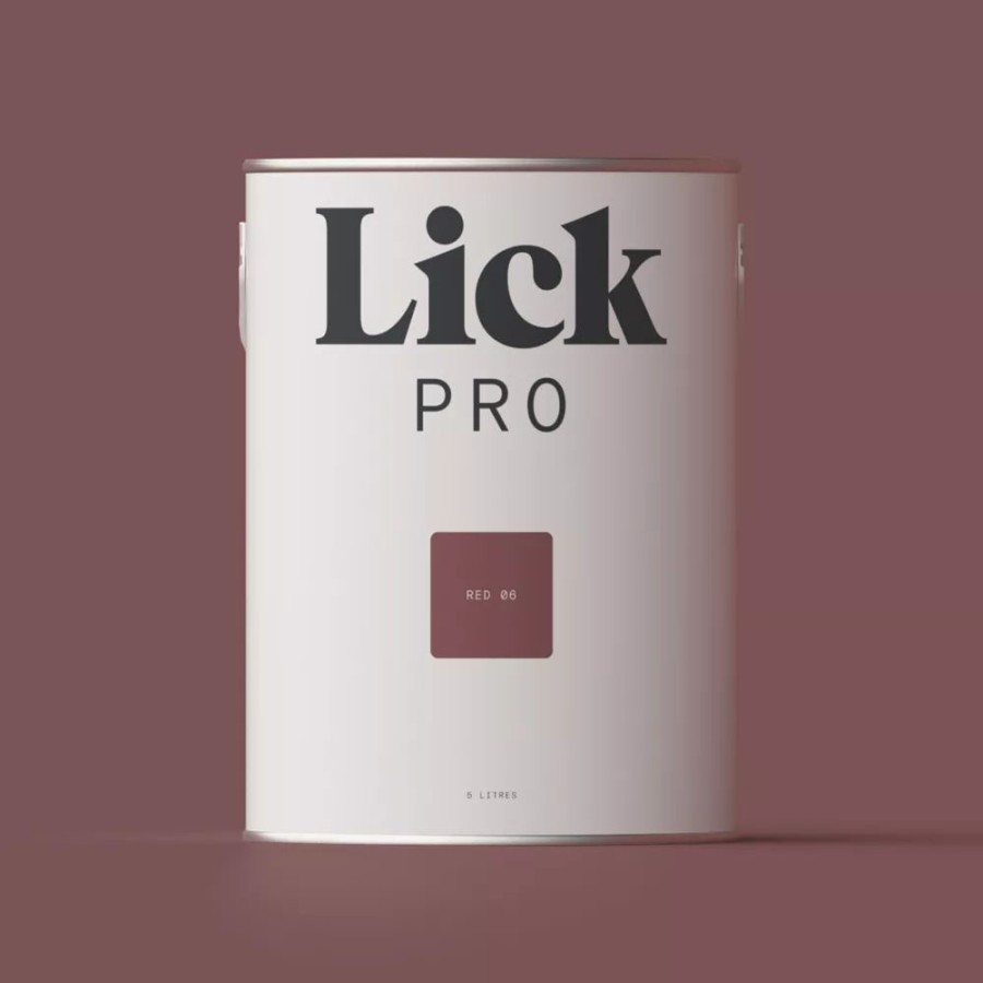 Decorating * | Lickpro Matt Red 06 Emulsion Paint 5Ltr