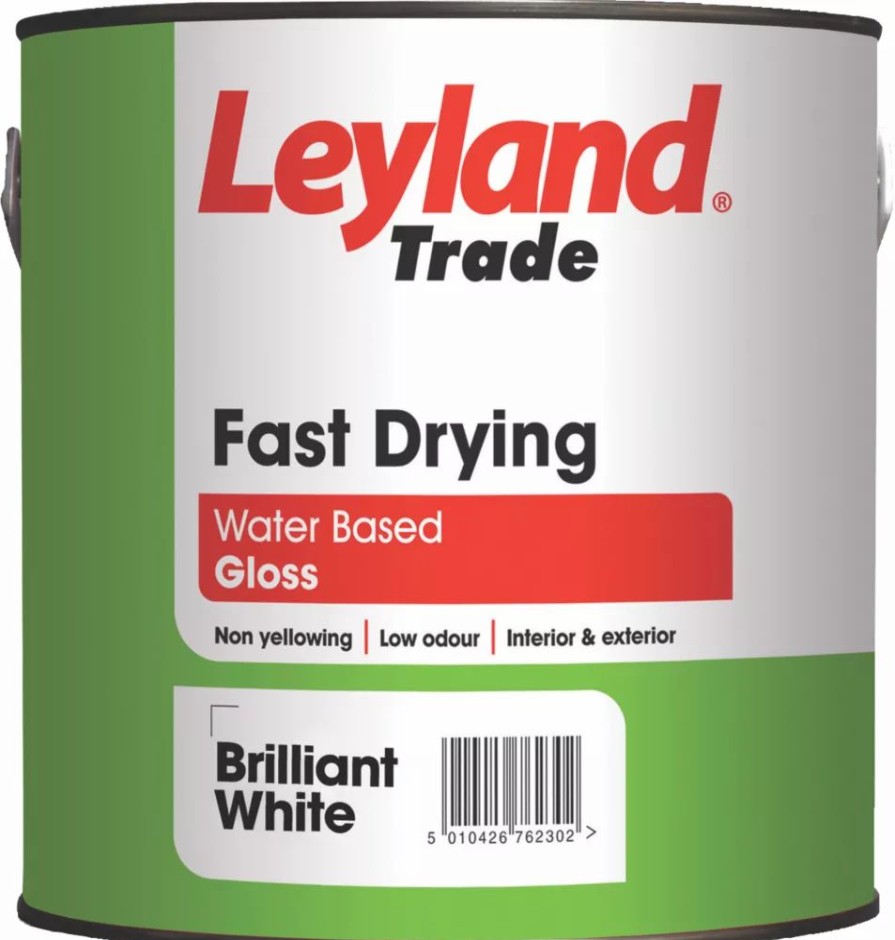 Decorating * | Leyland Trade Gloss Brilliant White Trim Fast-Drying Paint 2.5Ltr